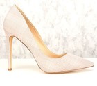 High Heel Pointy Toe 4.5 in Stiletto Blush Houndstooth Pumps US 11 (136) — photo 1