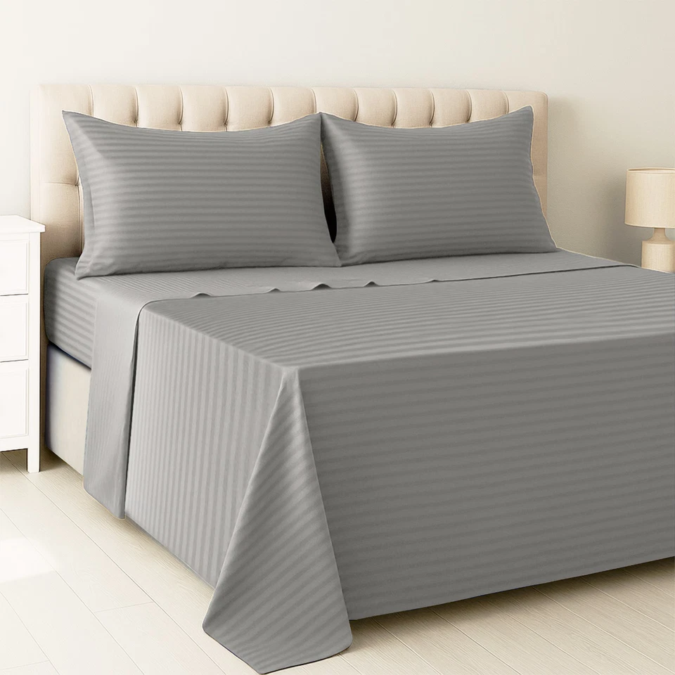 Juego de sábanas de bolsillo profundo de microfibra ultra suave de lujo para hotel de 4 piezas