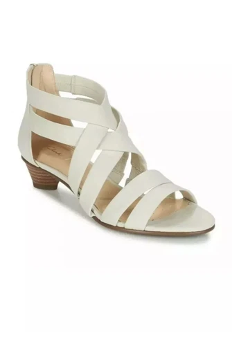 Sandali Clarks donna mena seta bianco sporco pelle taglia UK 4 D 37