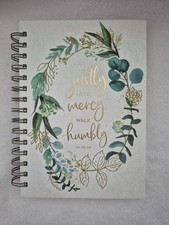 Spiral Bound Floral Hardcover Lined Journal Christian:  faith and grace  240pg.