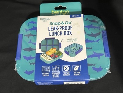 NIP Bentgo Kids Snap & Go Leak Proof Blue Shark Lunch Box 