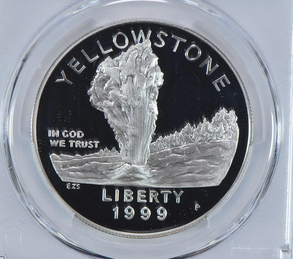 1999-P Yellowstone Commemorative Dollar PR69 DCAM PCGS Blue Label *2769 - Image 3 of 4