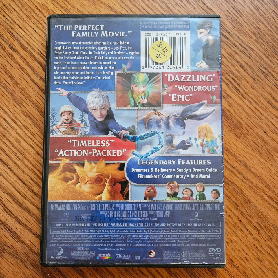 Rise of the Guardians DVD Action and Adventure PG - Image 3 of 3