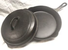 Antique GRISWOLD No. 8 Cast Iron FRYING PAN /SKILLET with Lid - NICE