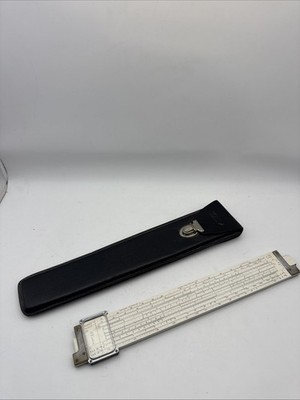 Vintage Dietzgen Microglide Slide Rule w Case Decimal Trig Log USA