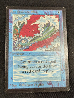 Blue Elemental Blast - Beta - Common - LP - MTG - Magic the Gathering - Blau
