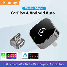 2026 Pionray 2 in 1 Wireless CarPlay Adapter Android Auto Wireless Adapter, 5Ghz