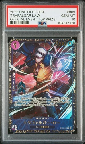 Trafalgar Law One Piece 2025 Official Event Top Prize Japanese OP09-069 R PSA 10