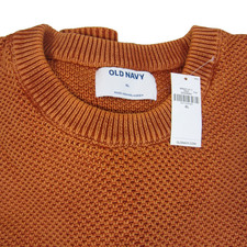 Old Navy Sweater Tuscan Orange Men XL Brand New NWT Heavy Knit Fall 2026