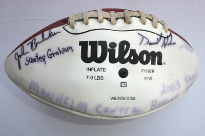 #ad Manheim Central Barons 2003 State Champion High School Team Autographed Football $99.99