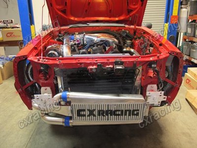 Single Turbo Fmic Intercooler Kit W Bov For 79 93 Fox Body Ford
