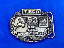 Vtg. Tisco Tractor Implement Supply Agriculture Farm Farming 53 Year Belt Buckle