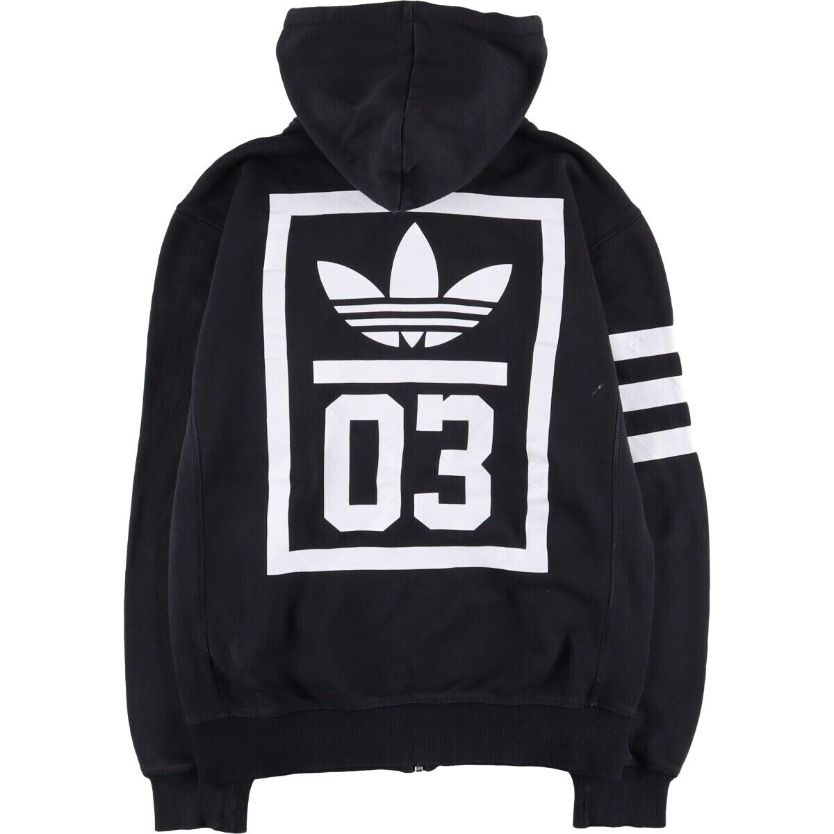 Adidas Originals Back Print Sweat Full Zip Hoodie Men's XS Adidas Originals Back Print Sweat Full Zip Hoodie Men's XS