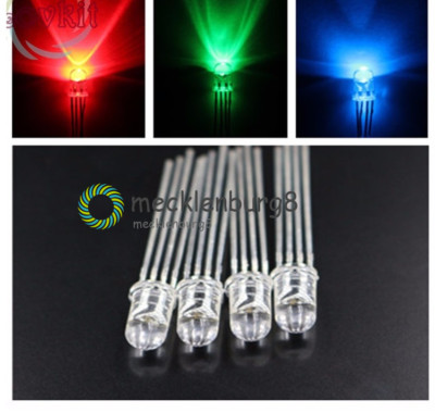 20PCS  5mm 4pin RGB Tri-Color Common Cathode LED light Red Green Blue NEU