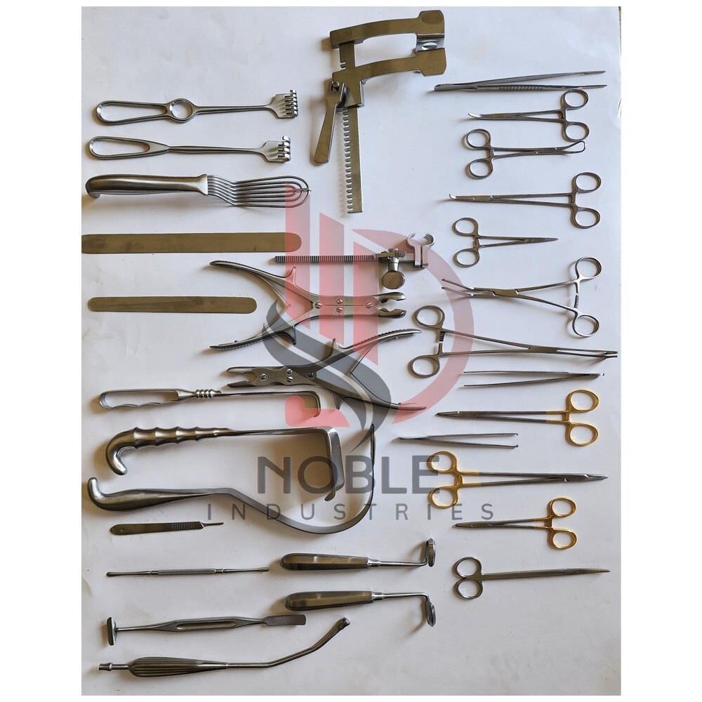 Open Thoracotomy Surgical Instruments Set of 35 pcs