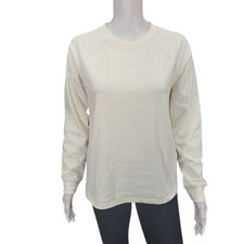 AnyBody Womens Lounge Fleece Sweatshirt Pullover XX-Small Size Off White Top