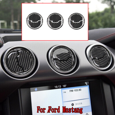 9stk Carbon Fiber Central Air Outlet Dekorleiste für Ford Mustang MKVI 2015-2019