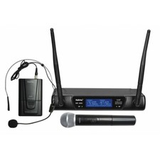 Radiomicrofono 2 Ch. Vhf Con 1 Microfono Palmare + KARMA SET6092PL-A Radiomicrof