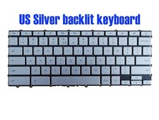 US Silver backlit keyboard for Asus ChromBook C425T C425TA 0KN1-AE1US1212