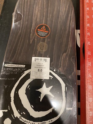 Planche De Skateboard Vintage Foundation Années 90 - Fond De Teint Rouge, Taille 8"