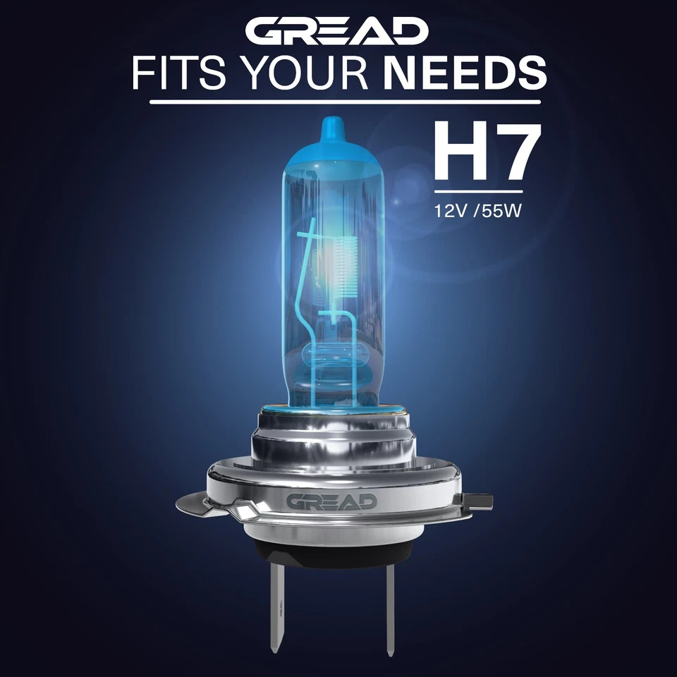 H7 BOX GREAD 8500K HALOGEN LAMPEN XENON LOOK OPTIK EFFEKT BIRNEN SUPER WHITE 55W - Bild 3 von 4