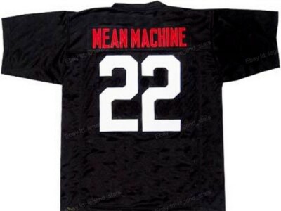 Custom Mean Machina #22 Longest Yard Football Jersey 1974 Movie Men's Sewn  Black