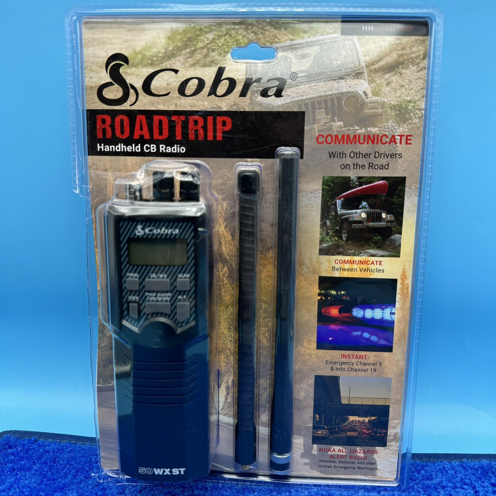 Cobra HH RT 50 Road Trip Portable 40 Channel CB Radio With External