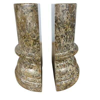 Marble Granite Brown Made In Pakistan Heavy Bookends Sherlock Holmes Vibe MCM