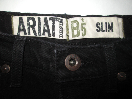 Ariat B5 Slim Fit Jeans Boy's Size 14 x 30 Black (Adjustable Waist) - Picture 4 of 8
