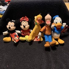 Disney Mickey Applause Vintage Plush Lot Of 5 NWT 7inch