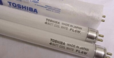 TOSHIBA FL4W 4WATT COOL WHITE 4200K fluorescent lamp tube 4W