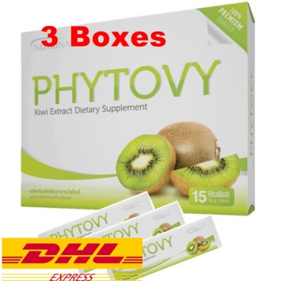 3 Boxes Phytovy Kiwi  Detox Supplements Nutrinal Extract Colon Slim Weight loss 