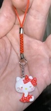 Hello Kitty Charm Phone Zipper Pull  Keychain Add On Attachment 