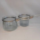 Vintage Pyrex Flameware 2 Piece Glass 1.5 Quart Double Boiler NO LID