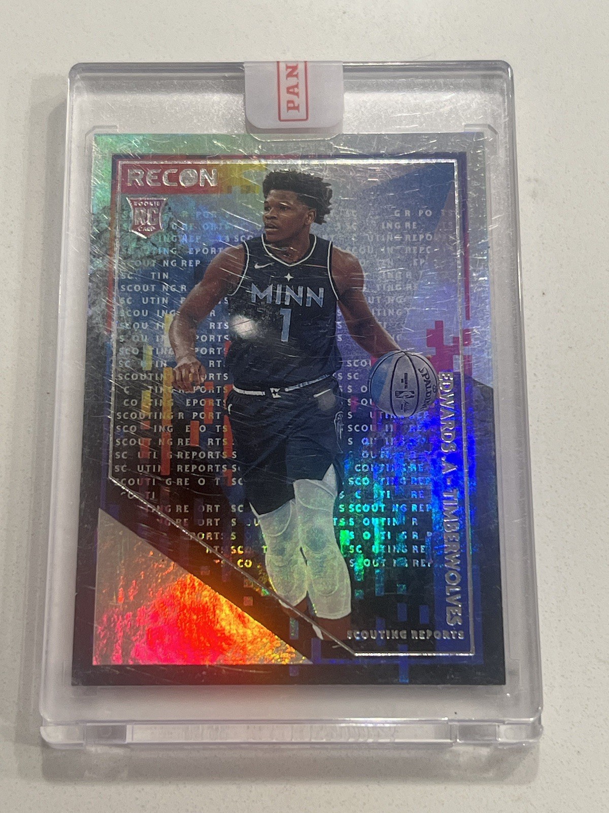 2020-21 Panini Recon Anthony Edwards Scouting Report Holo Rookie #3