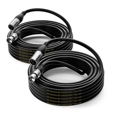 EBXYA XLR Cable 35ft 2 Packs - Premium Balanced Microphone Cable with 3-Pin XLR