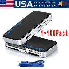 USB 3.0 Memory Card Reader Adapter 5GBPS Fit CF/TF/SD/Micro SD/XD/M2/MS Card Lot