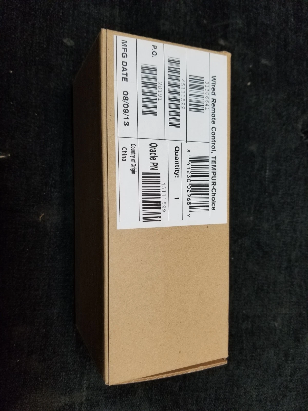 NEW Original Remote Control Tempur-Pedic TEMPUR-Choice Mattress Wired 45111599