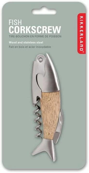 Kikkerland Lightwood Fish Corkscrew Light Fish - Immagine 3 di 4