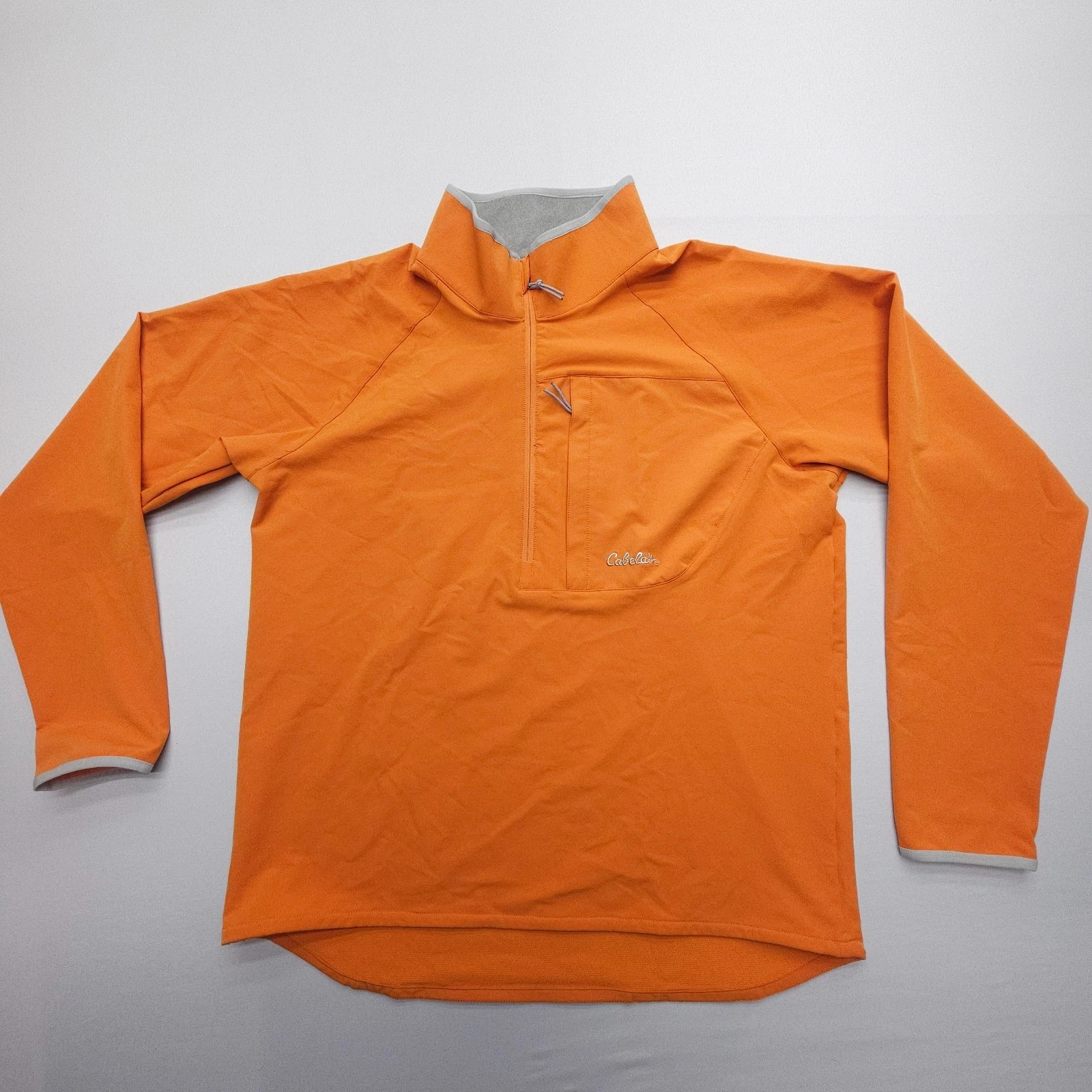 Cabela's Half Zip Lightweight Windbreaker Jacket Mens Large Softshell Hiking