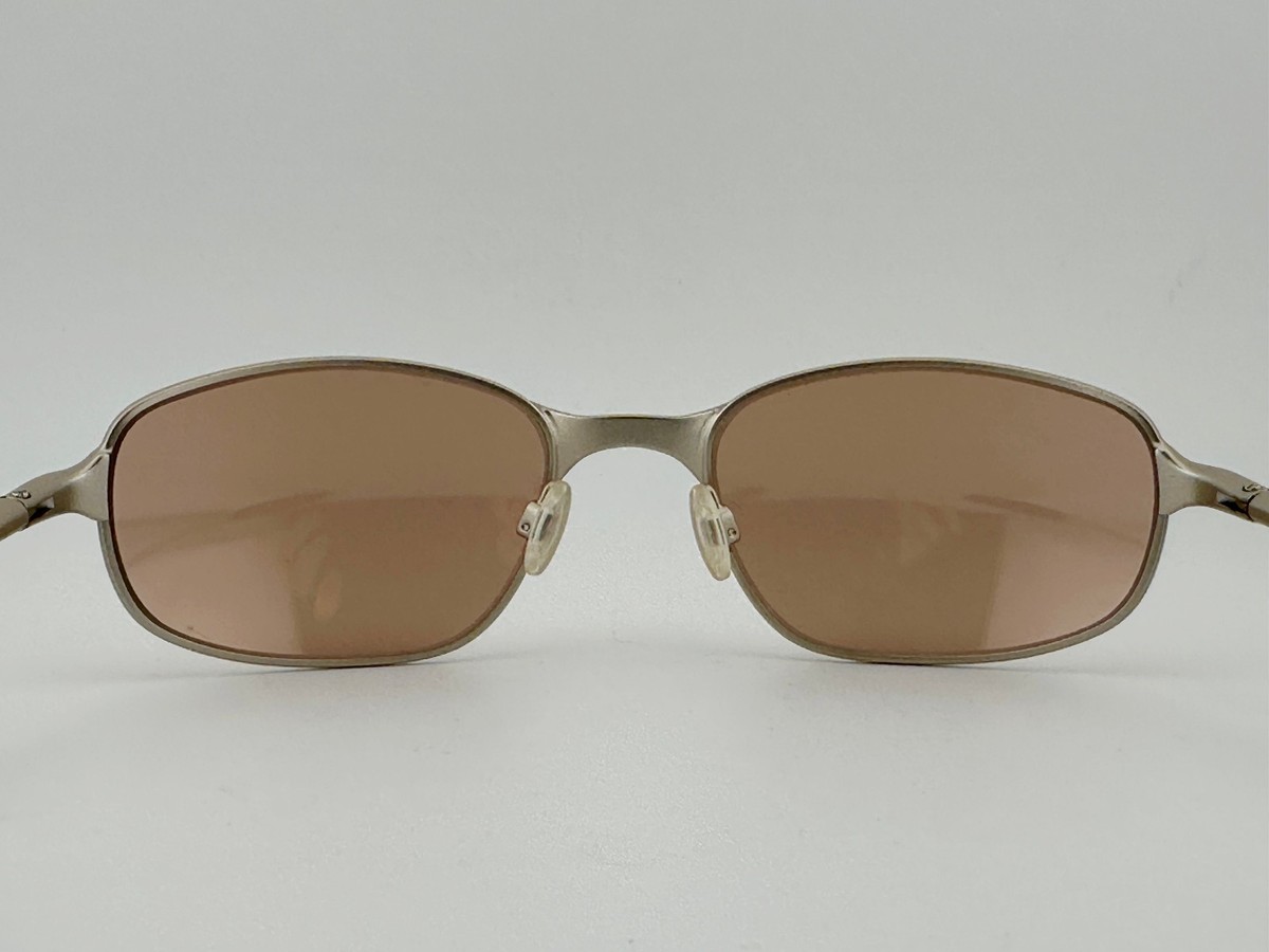 Oakley Big Square Wire Platinum VR50 Gold Iridium Lens Spring