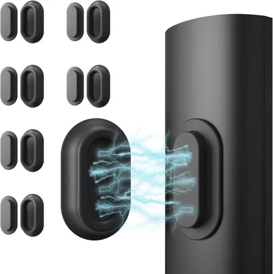 VASZU Magnetic Remote Control Holder Self-Adhesive Wall Mount, 6 Pack 6 Black