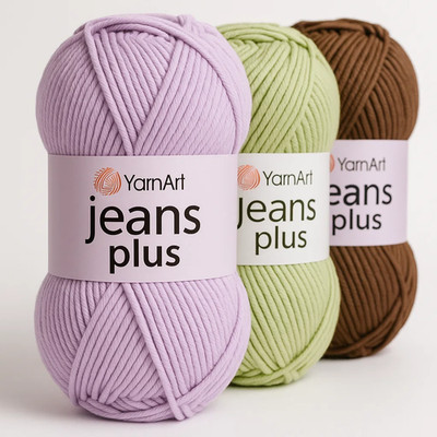 YarnArt Jeans PLUS 160m, weiche Baumwolle Amigurumi Puppe Tier 50g Stricken Häkeln
