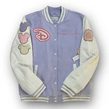 Disney Parks Stoney Clover Lane Walt Disney World Logo Varsity Jacket Lavender