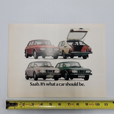 1974 Saab 99 EMS LE WagonBack Dealer Brochure Specs Catalog Vintage