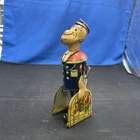 Vintage 1930's Marx Popeye Tin Wind Up, Carrying Parrots,  Working complete A5B