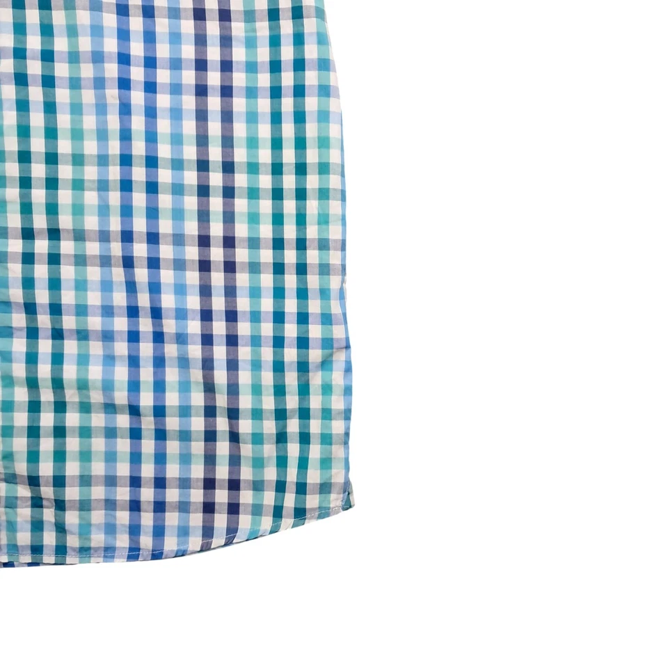 Bench Shirt Large Men's Blue Cotton Casual Lightweight Check Short Sleeve - Image 4 of 4