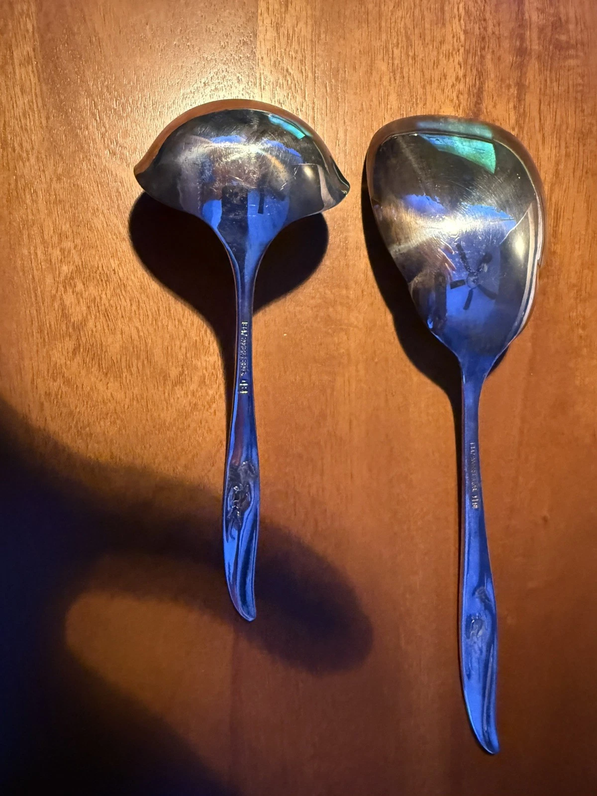 Rogers Bros serving spoon and ladel