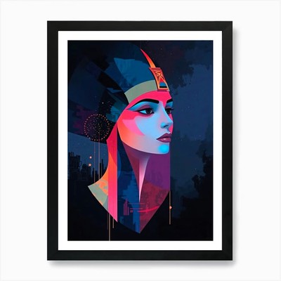 Creative Cleopatra Illustration Art Framed Wall Art Poster Canvas Print Picture