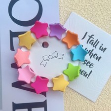 20 Mixed Color Plastic Cute Small Star Hair Claw Clamp 20mm Mini Hair Clip